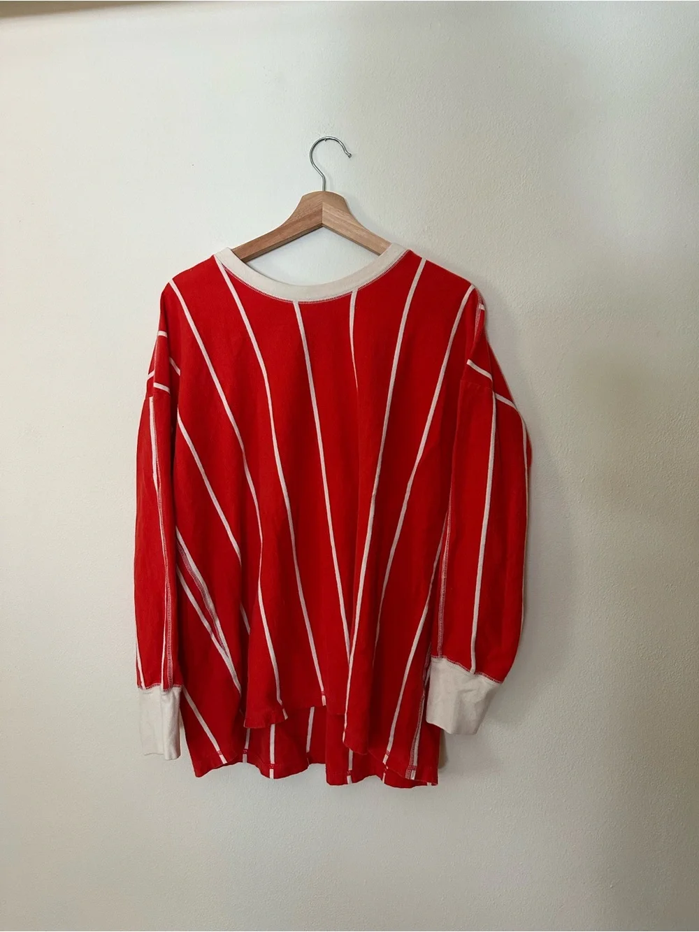 Free People Movement cross back striped long sleeve